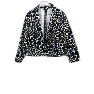 Ingredients Leopard Spots Print Blazer Business Casual Summer SZ L:Pre-Owned